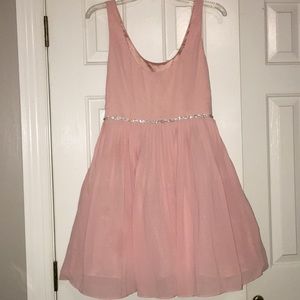 Dillard’s Pink Puffy dress with rhinestones
